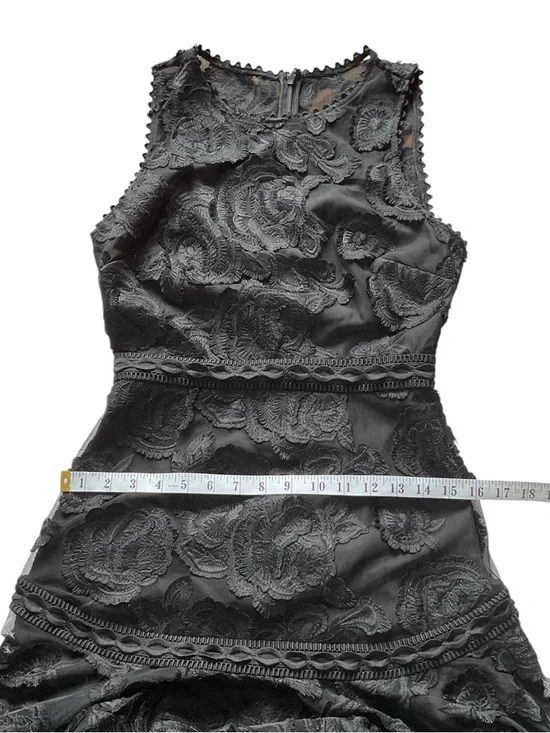 Reiss Adia Fit And Flare Lace Black Dress, size US 4 - Picture 13 of 14